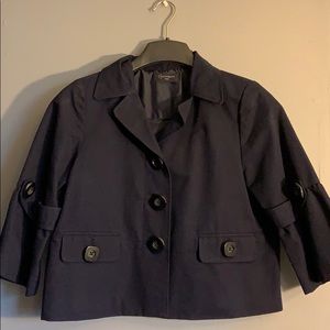 Context Cropped Navy Blazer from Lord and Taylor